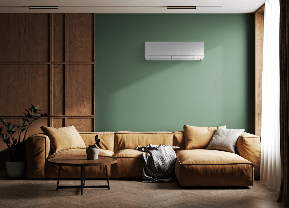 FX white wall mount on green wall