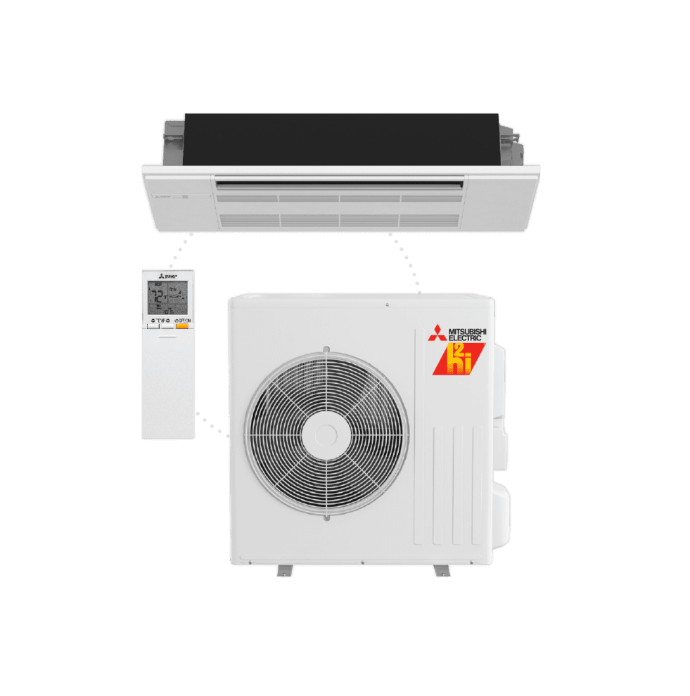 Ceiling Cassette Indoor and Outdoor Heat Pump Units with Remote Controller