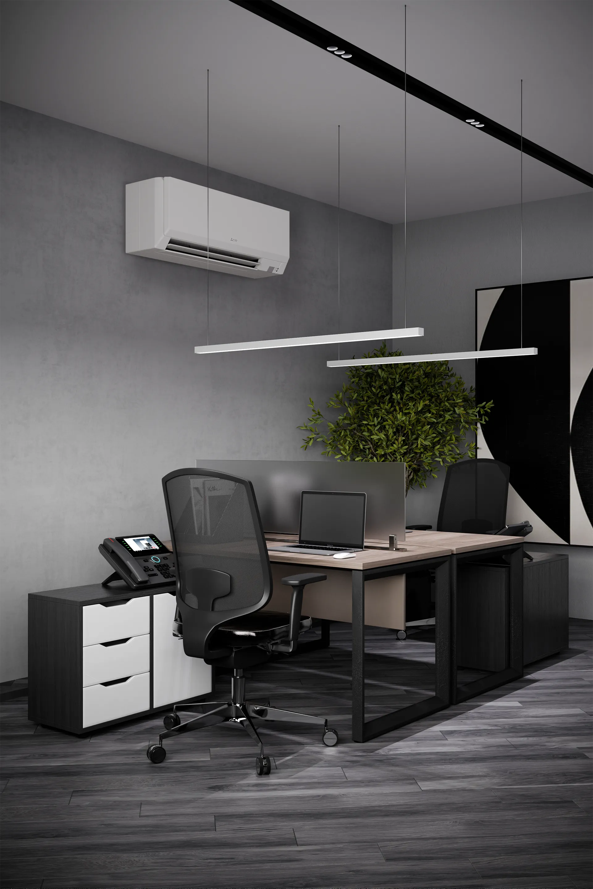 PKA Wall-Mounted Unit in Sleek Office Space
