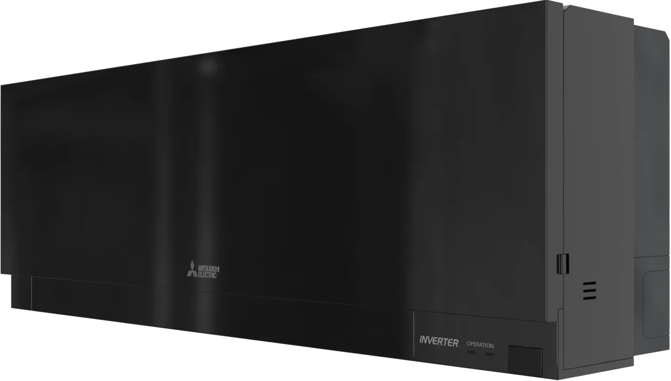 Designer wall-mounted indoor unit MSZ-EF black right view