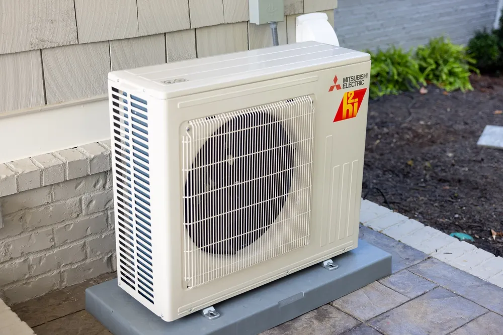 heat pump outside house